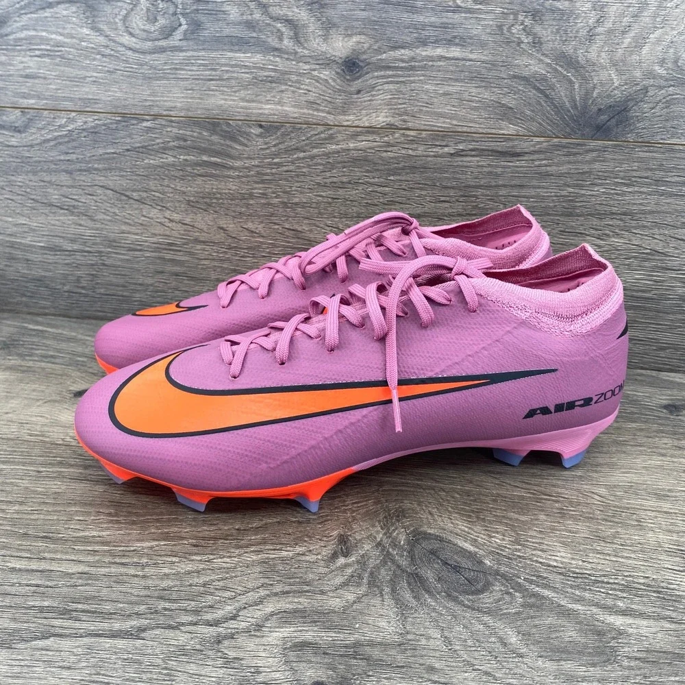Nike Air Zoom Mercurial Vapor 16 PRO FG Mens 10 Pink Orange FQ8685-600 Cleats